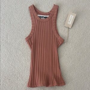 NWT MOTHER The Chin Up Tank | desert sand | XS